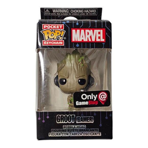 Funko Pop! Keychain Pocket Pop! Groot Keychain 2" Gamestop Exclusive Small... - Picture 1 of 9